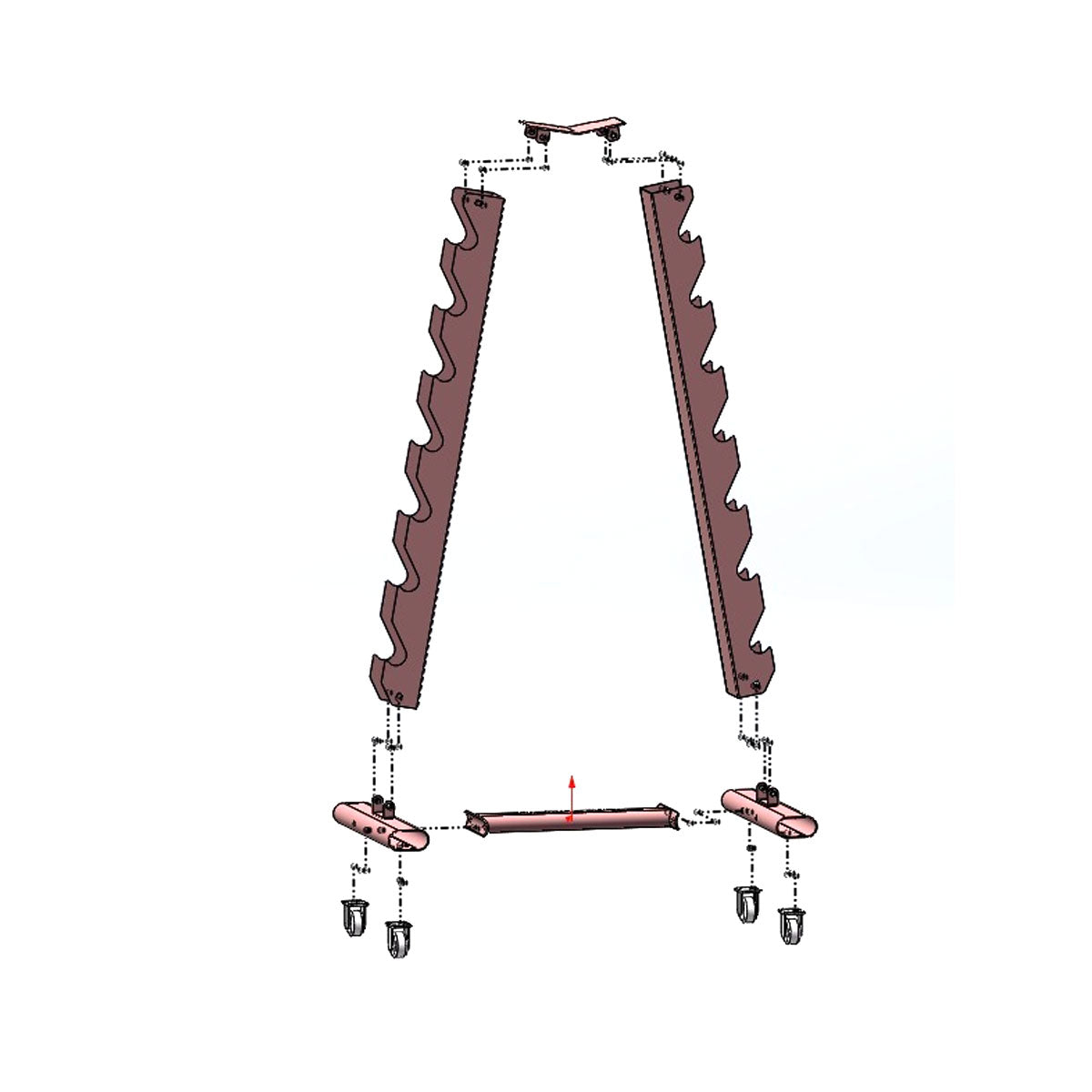 Dumbbell rack 5 tier
